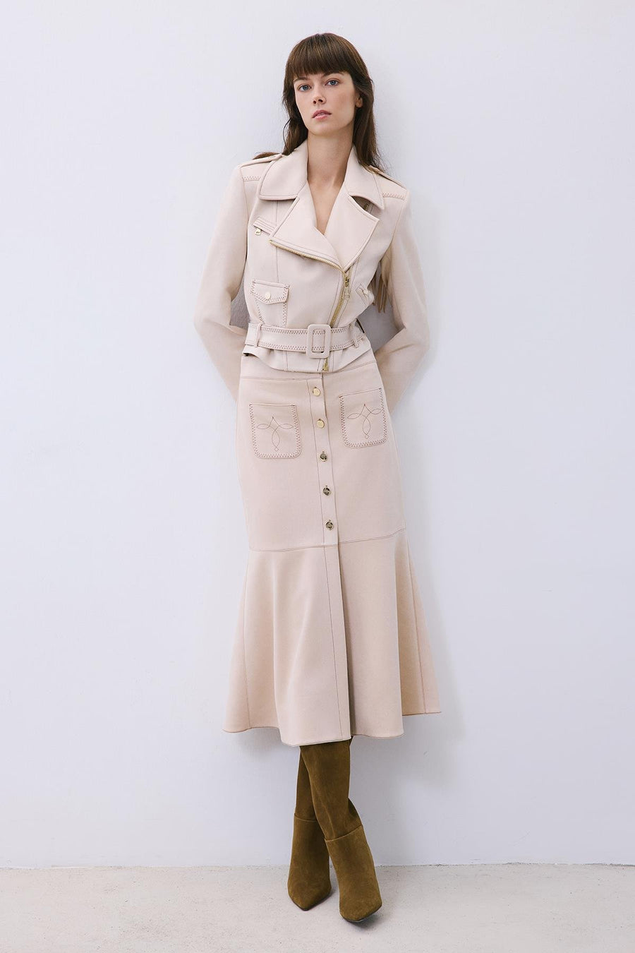 Biker Jacket with Gold Details