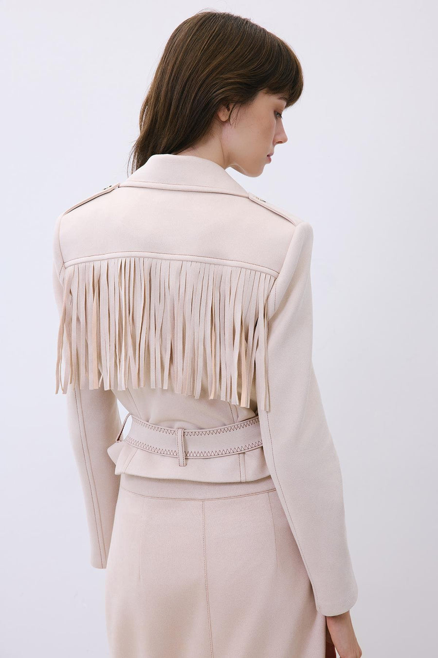 Biker Jacket with Gold Details