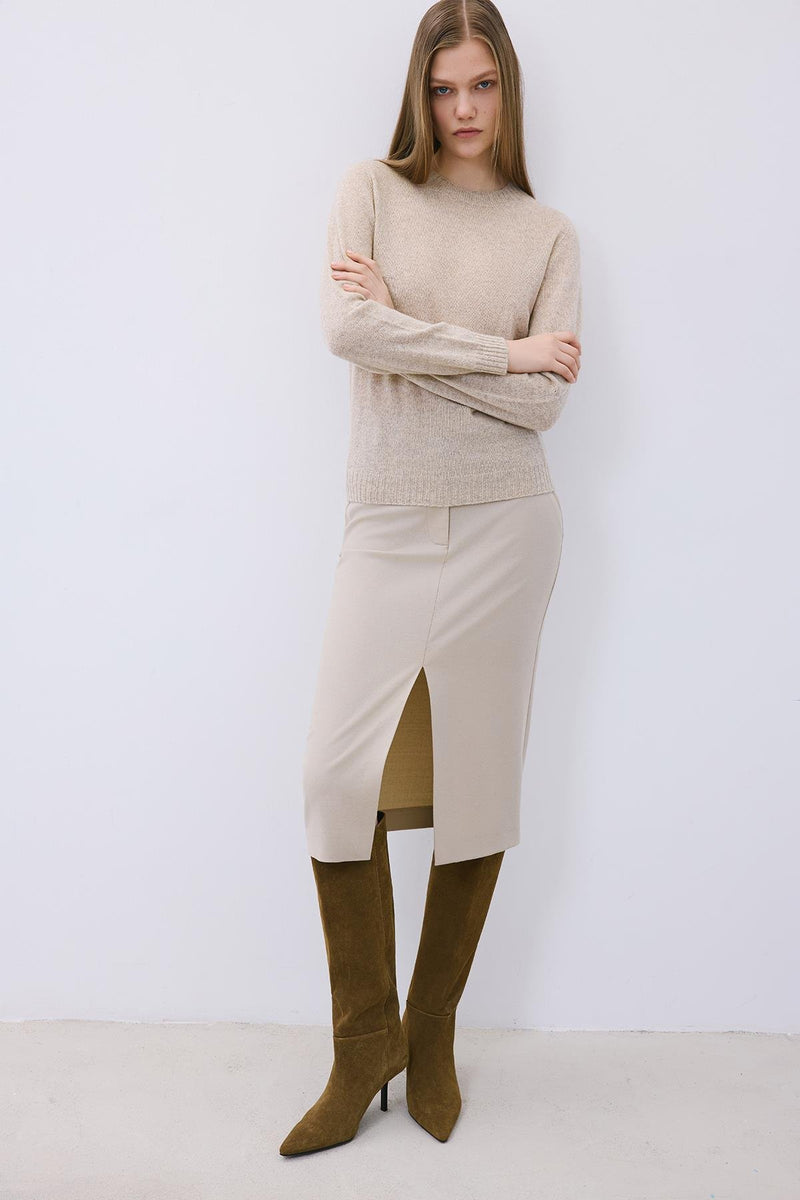 Cashmere Basic Knit Blouse