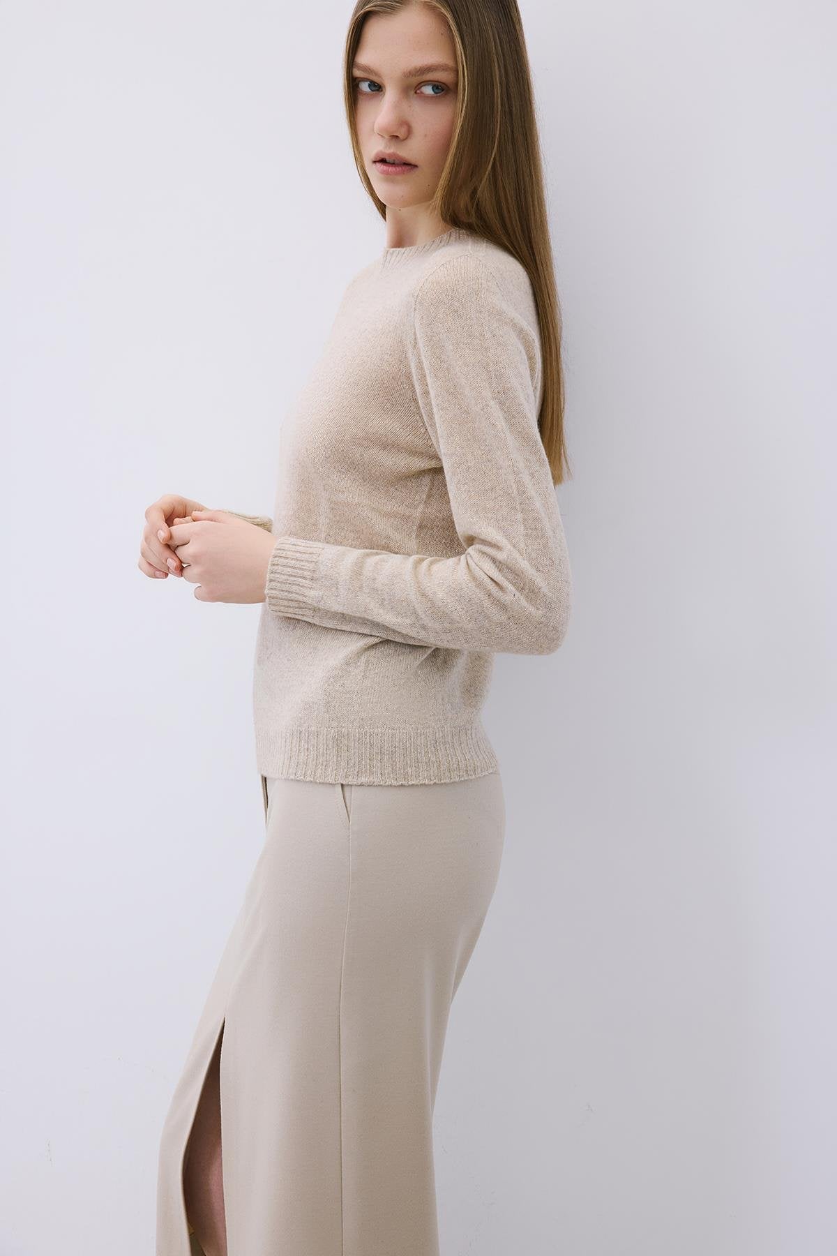 Cashmere Basic Knit Blouse