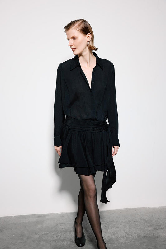 Mini Dress With Ruched Waist