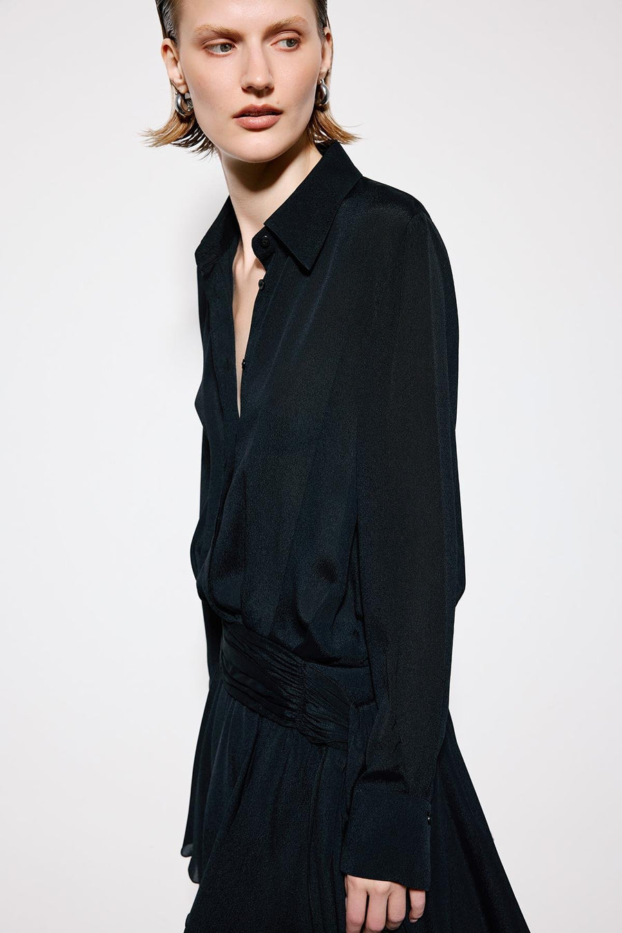 Mini Dress With Ruched Waist