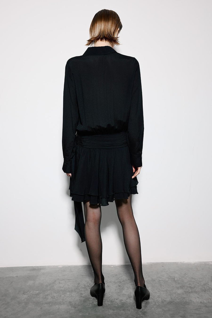 Mini Dress With Ruched Waist