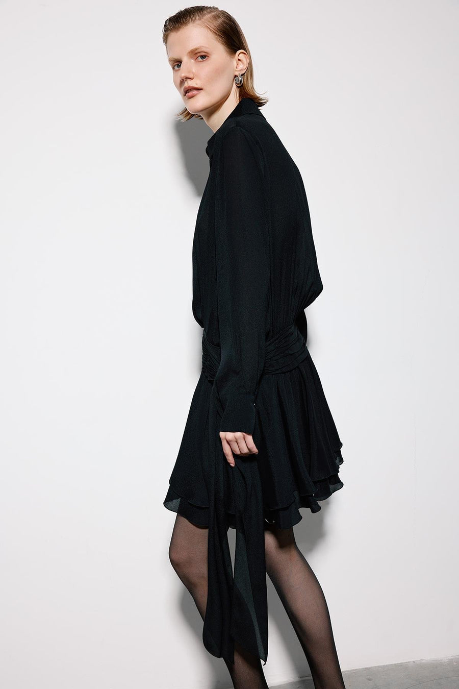 Mini Dress With Ruched Waist