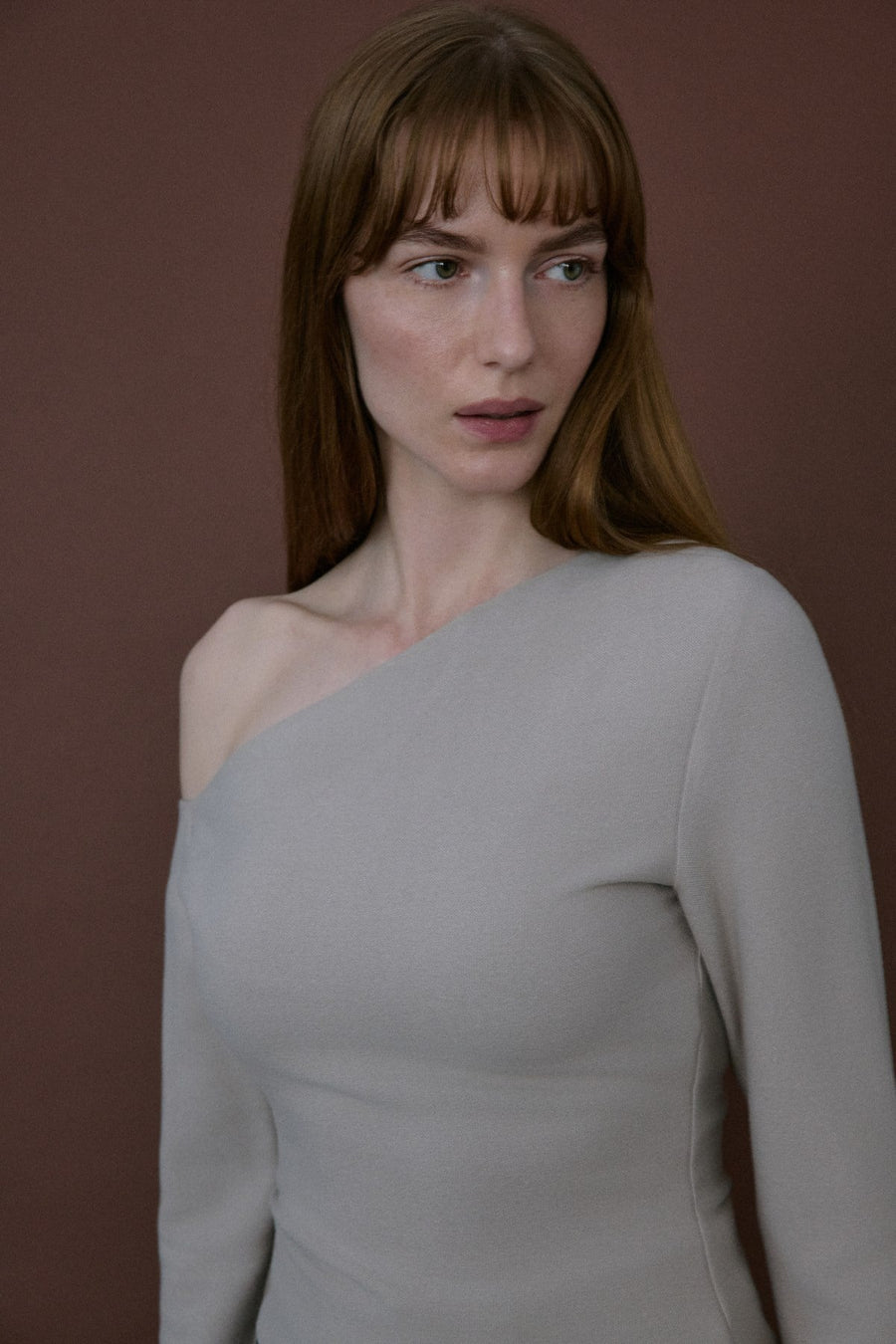 Boat Neck Long Sleeve  Blouse