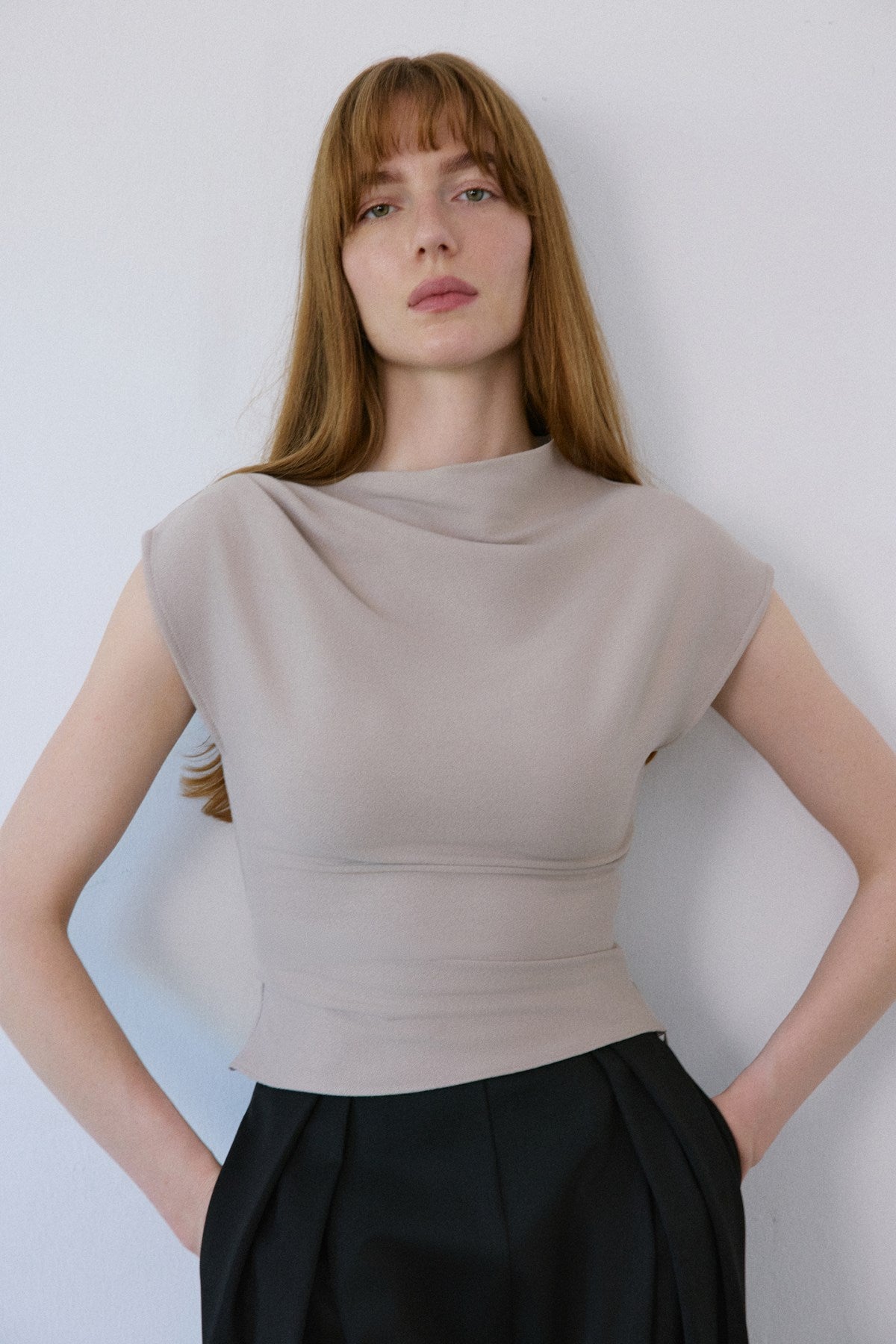 Boat Neck Short Sleeve  Blouse