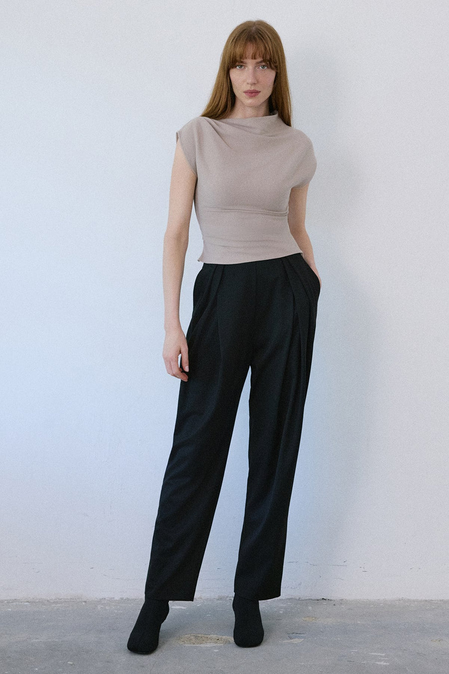 Boat Neck Short Sleeve  Blouse