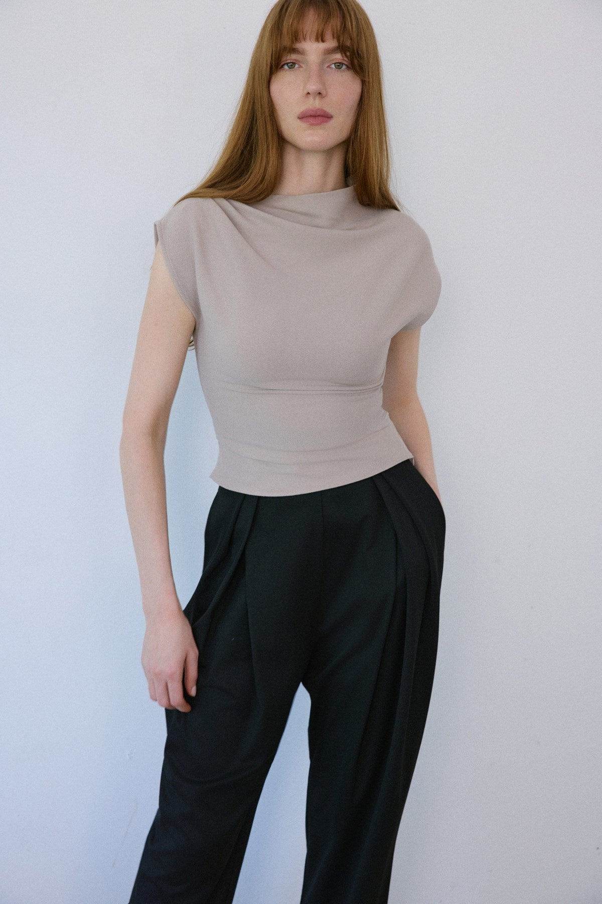Boat Neck Short Sleeve  Blouse