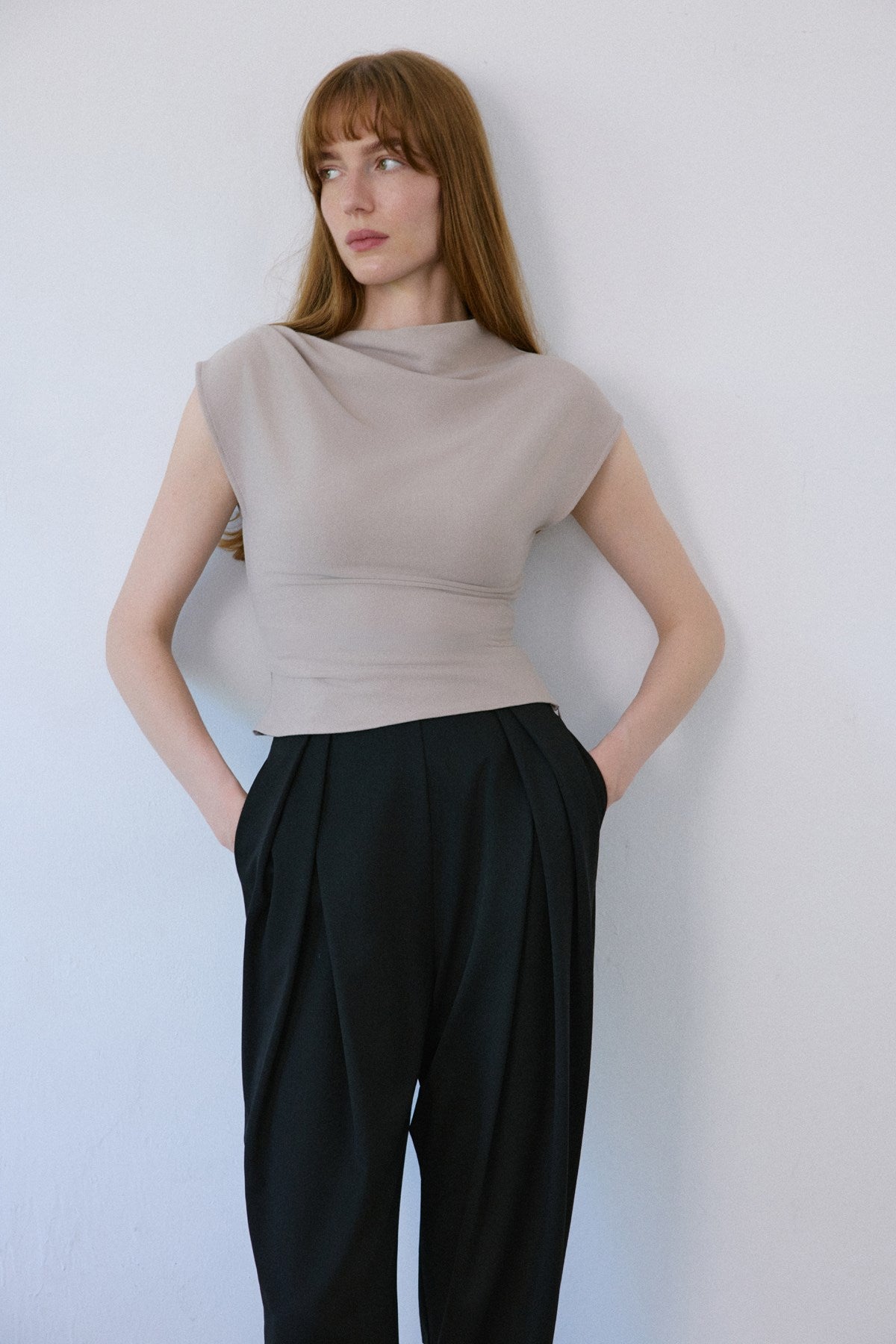 Boat Neck Short Sleeve  Blouse