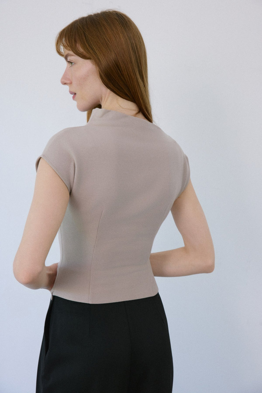 Boat Neck Short Sleeve  Blouse