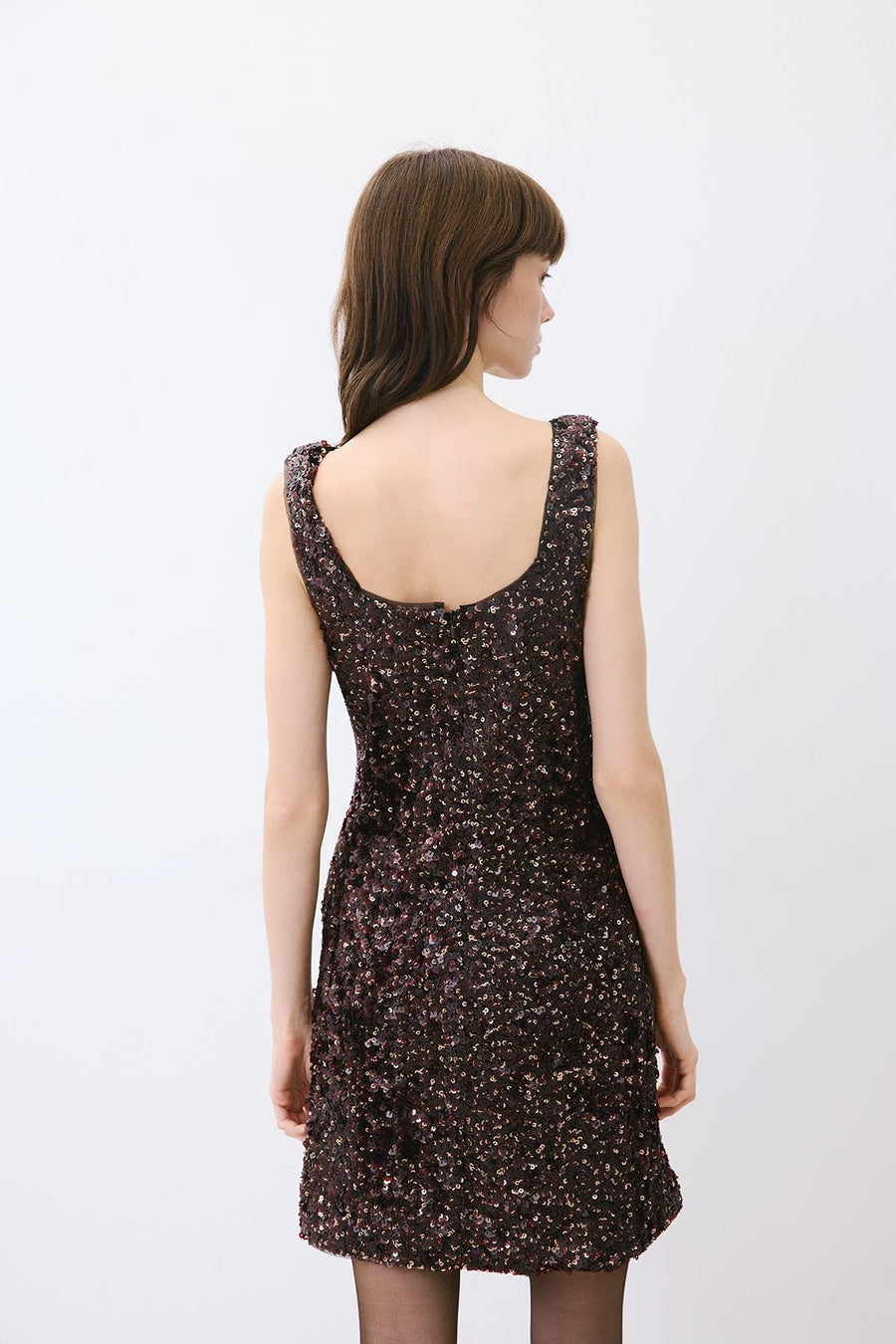 Sequin Mini Dress with Straps