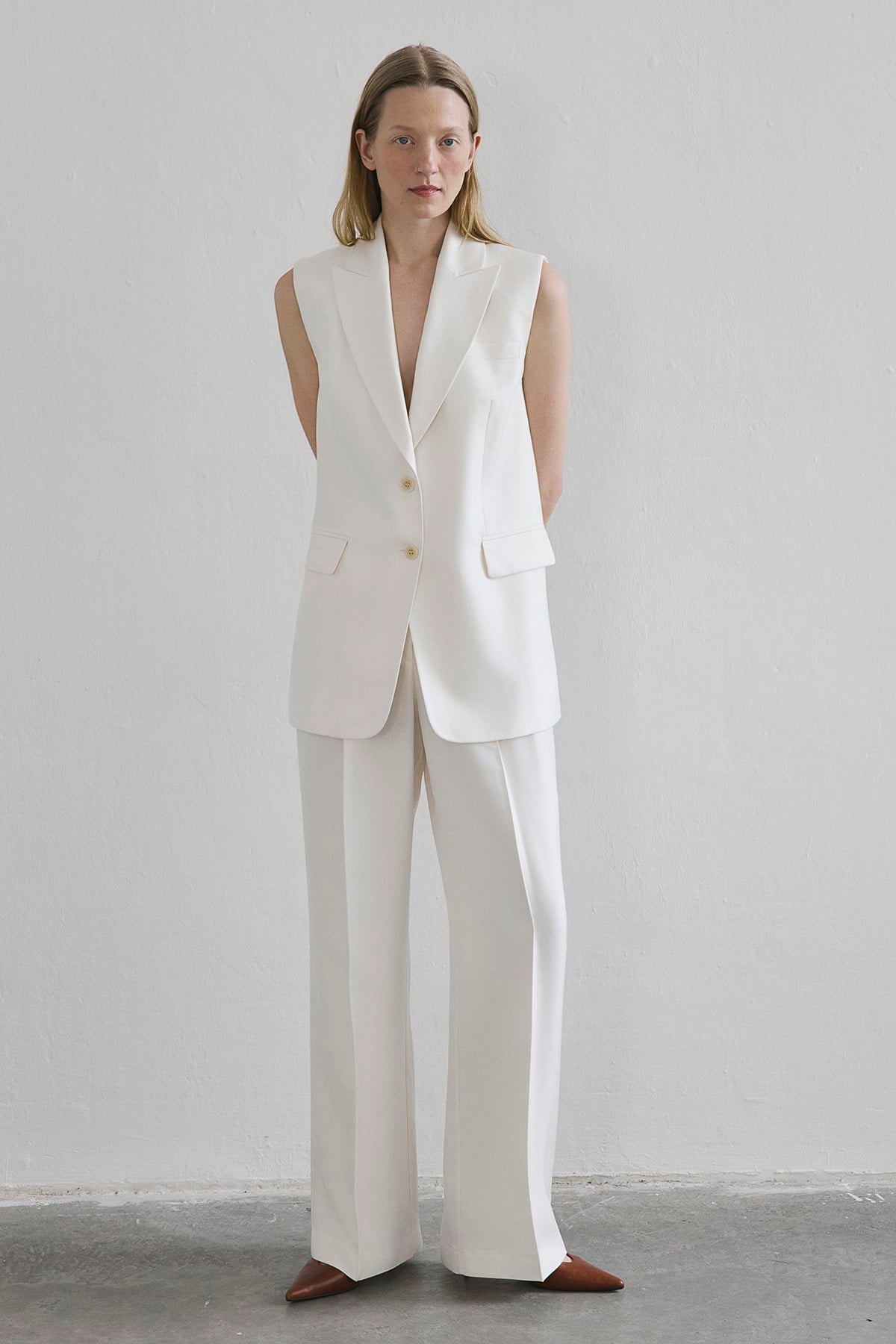 Button Front Side Pocket  Vest