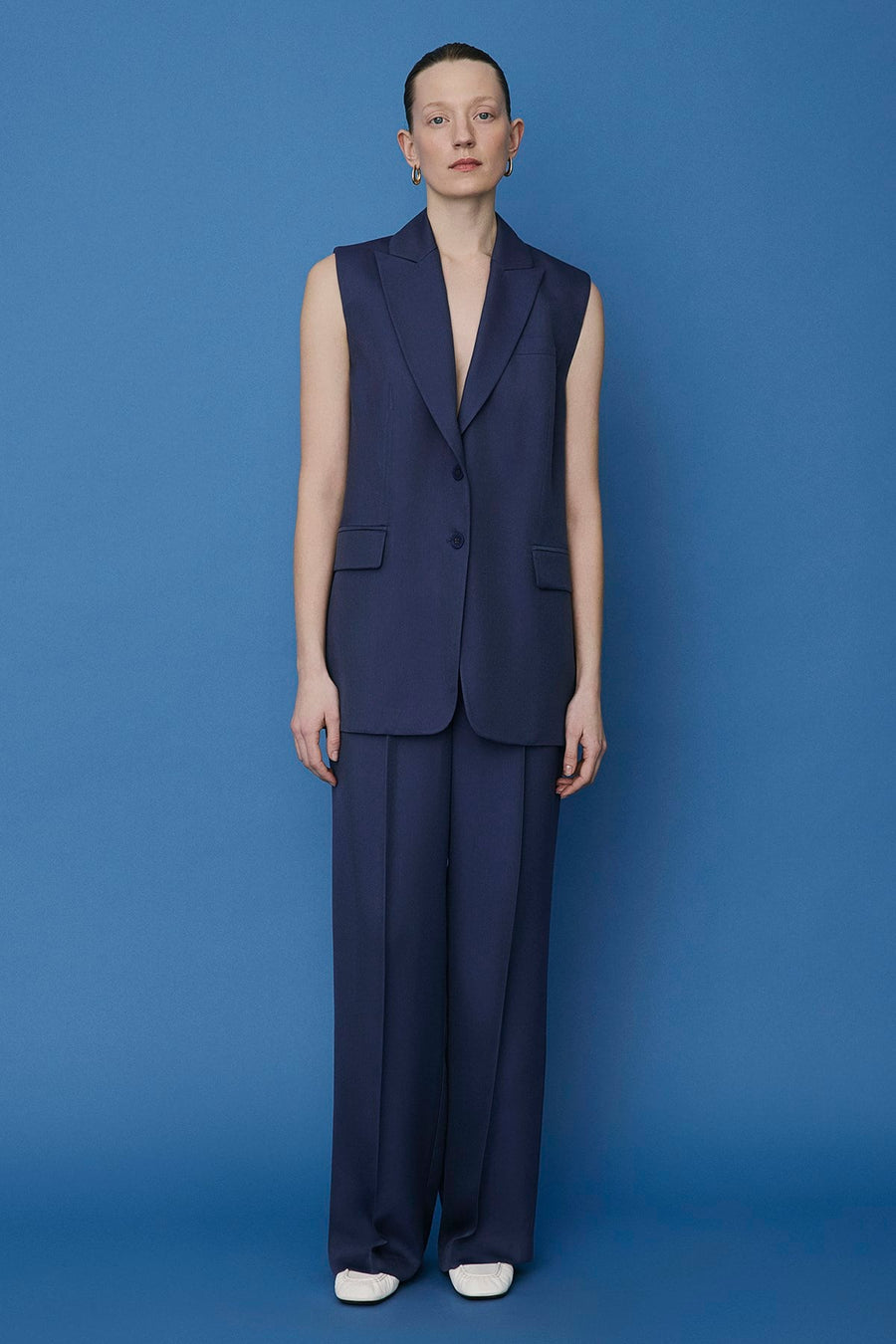Button Front Side Pocket  Vest