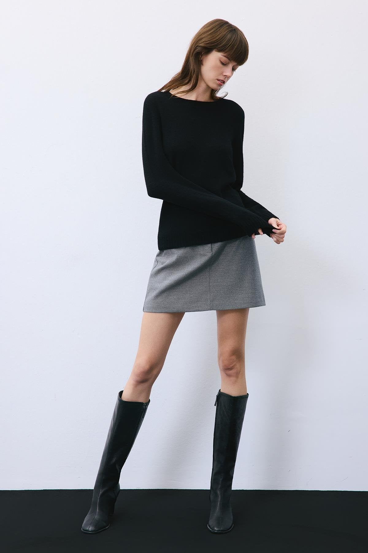 Cashmere Basic Knit Blouse
