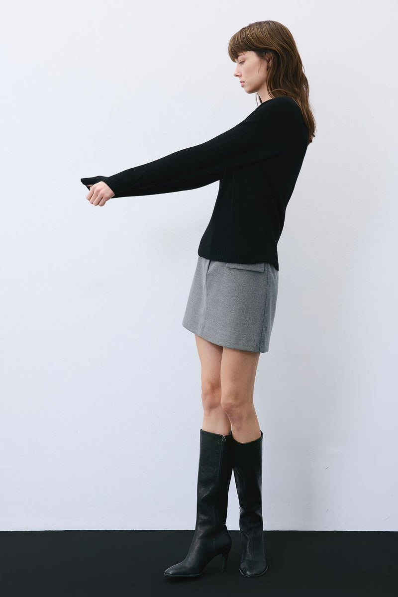 Cashmere Basic Knit Blouse