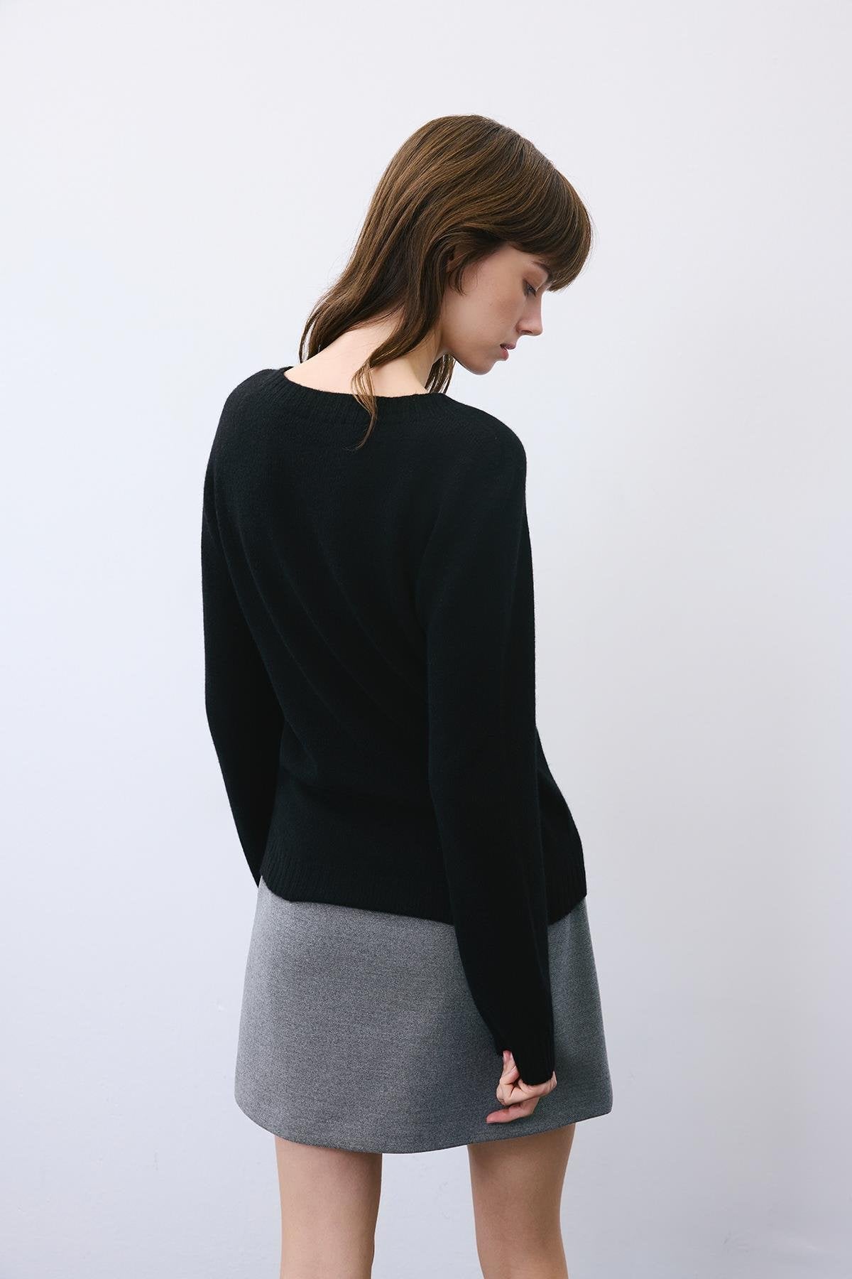 Cashmere Basic Knit Blouse