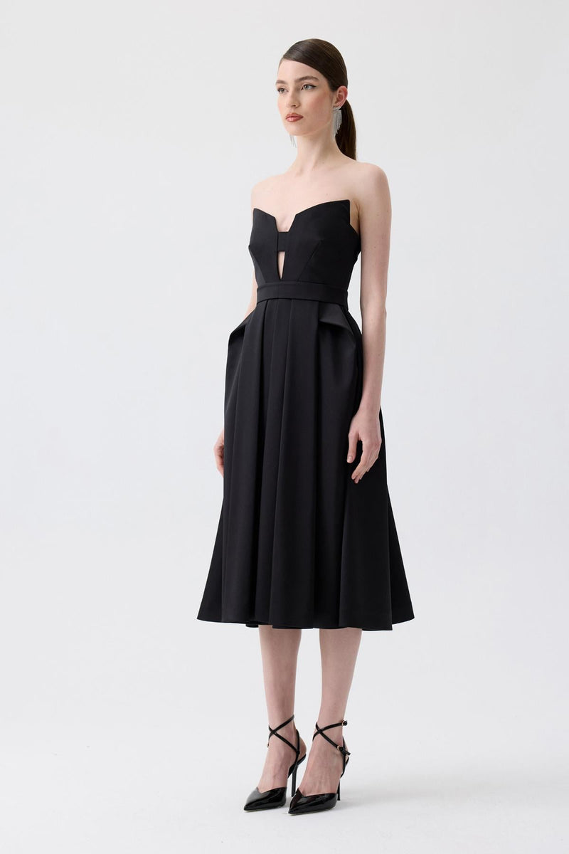 Chest Cut-Out  Midi Dress