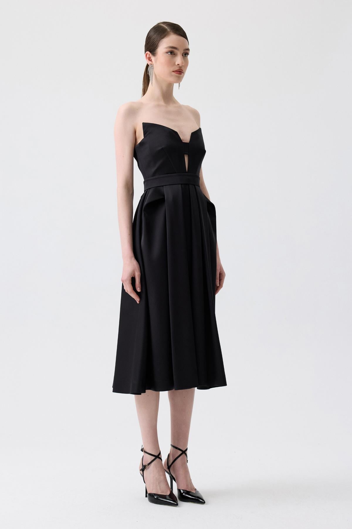 Chest Cut-Out  Midi Dress