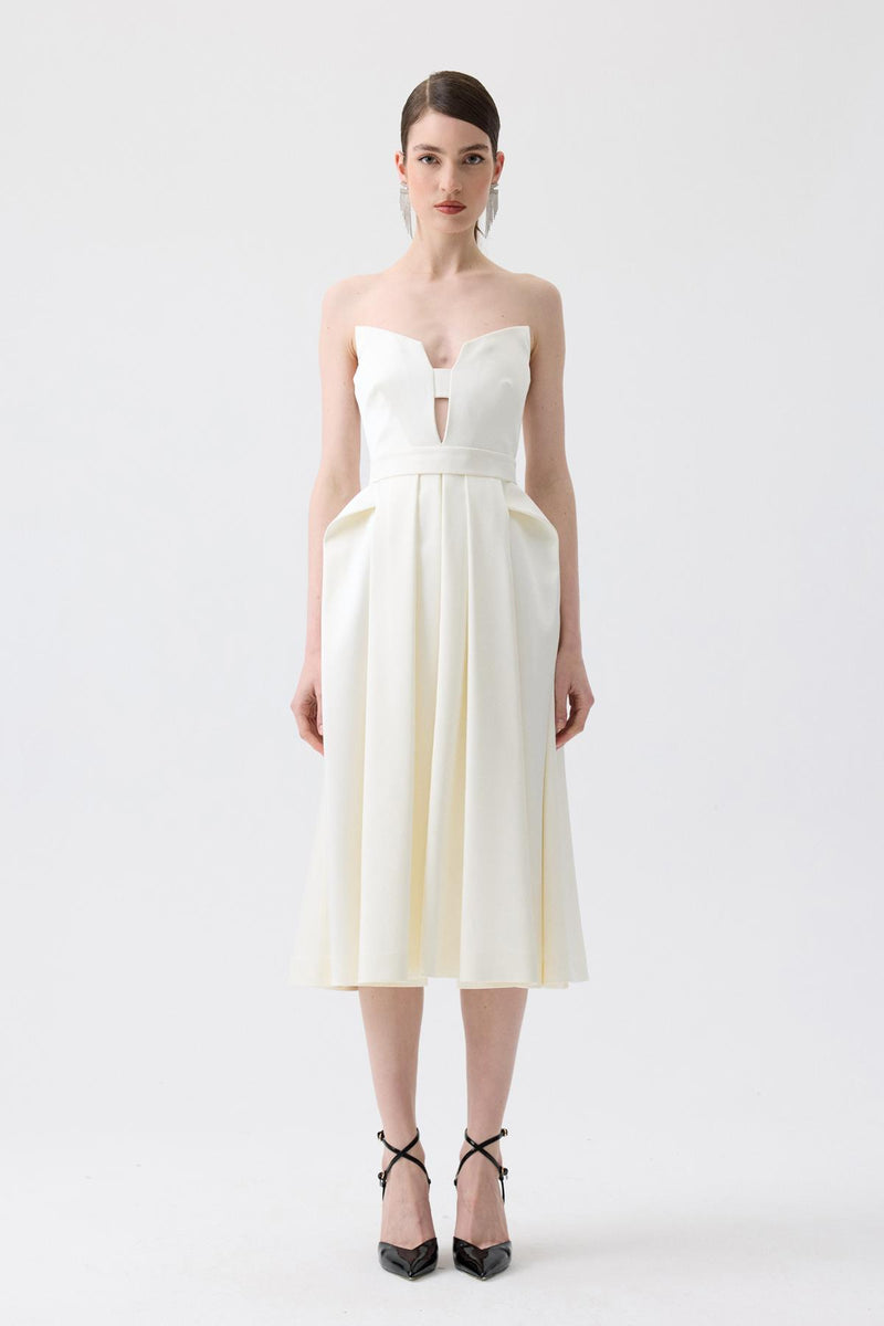 Chest Cut-Out  Midi Dress