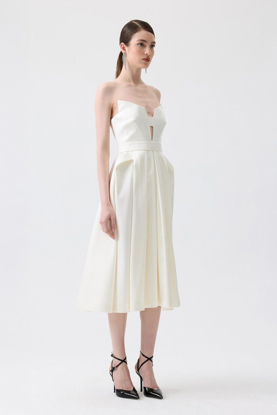 Chest Cut-Out  Midi Dress