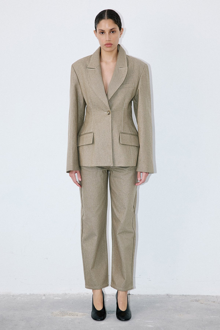 Contrast Stitch Lined  Blazer