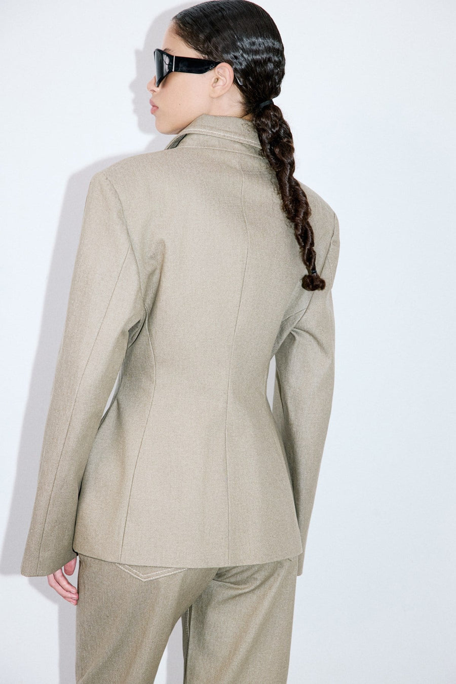 Contrast Stitch Lined  Blazer