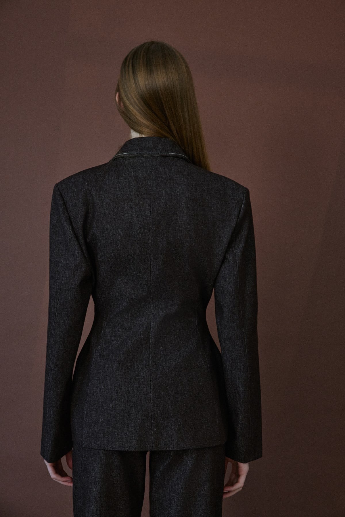 Contrast Stitch Lined  Blazer
