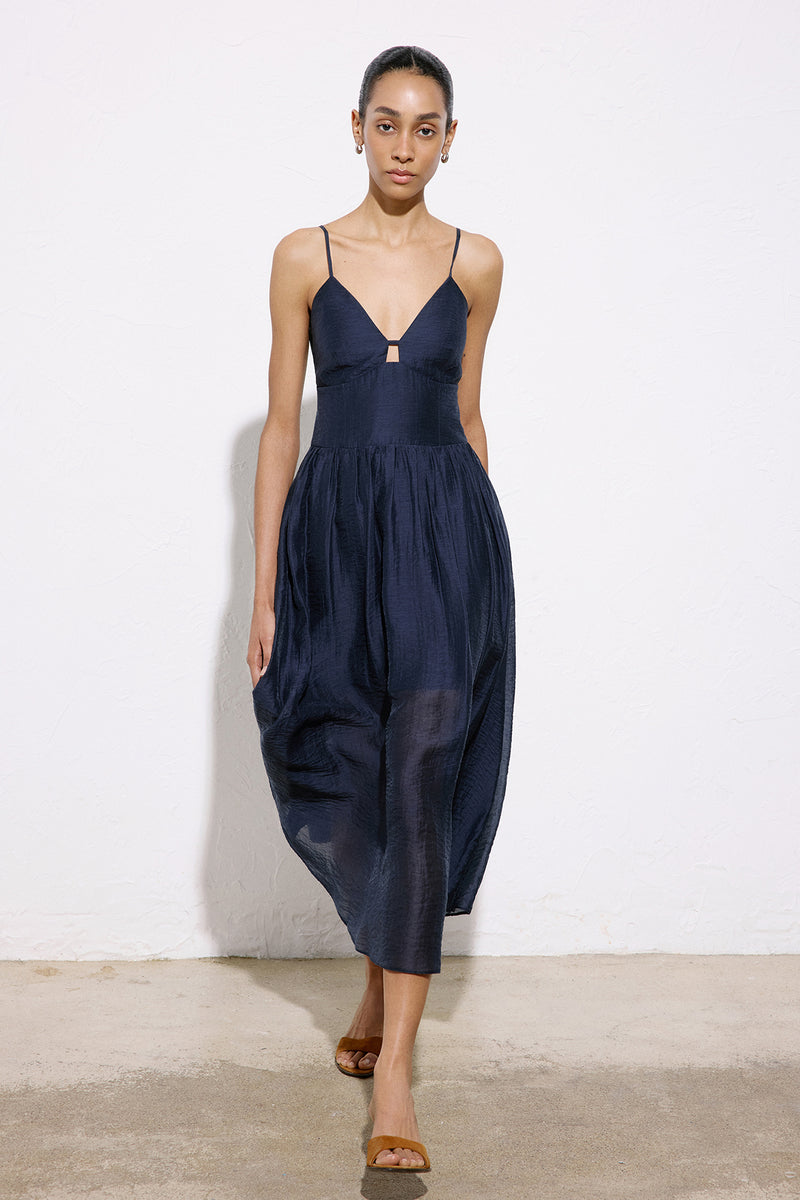 Corset Detailed Midi  Dress