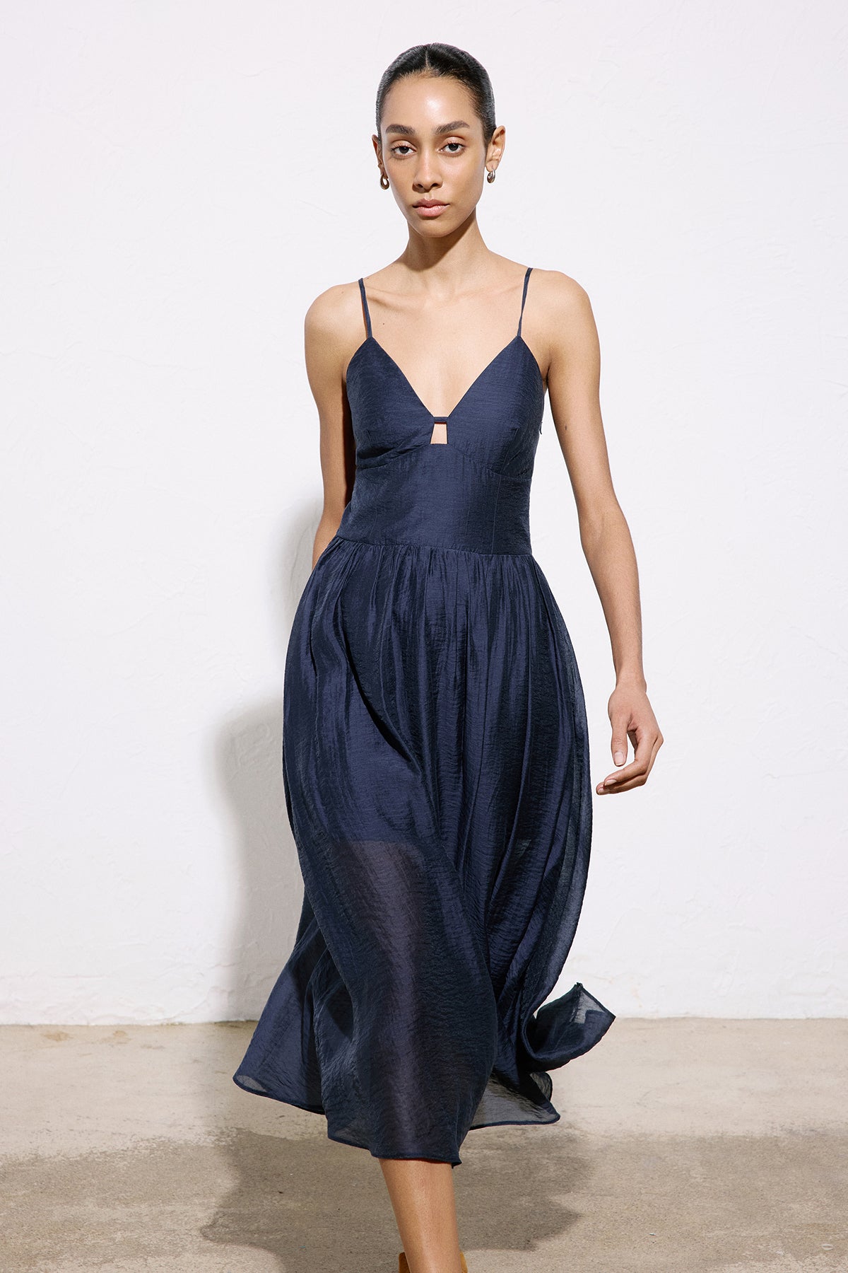 Corset Detailed Midi  Dress