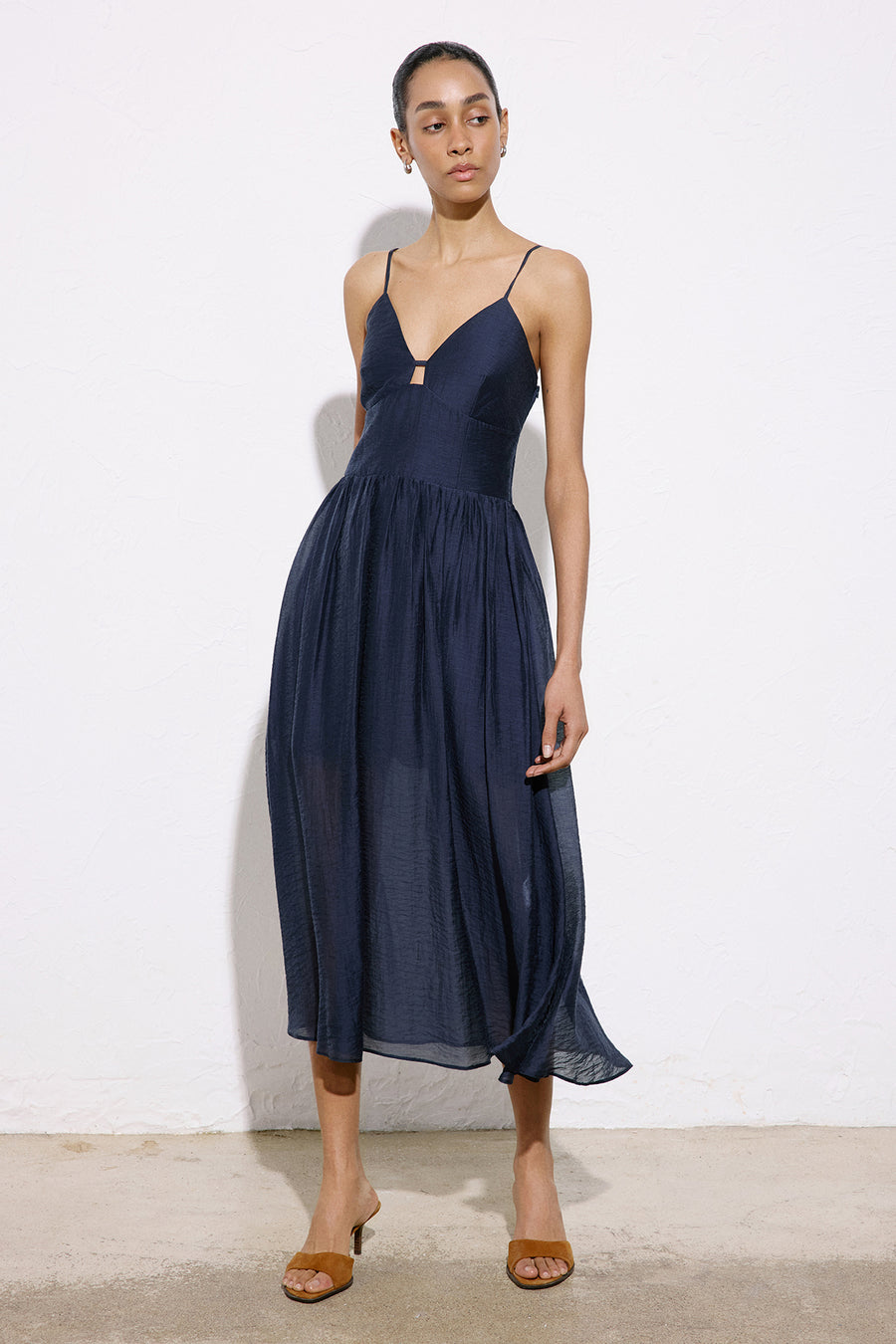 Corset Detailed Midi  Dress