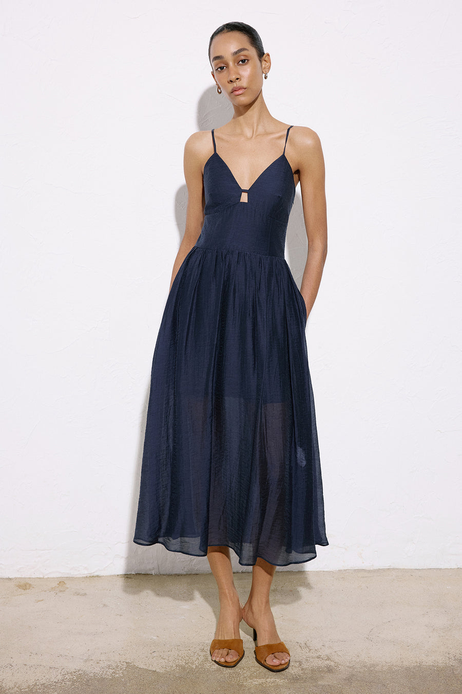 Corset Detailed Midi  Dress