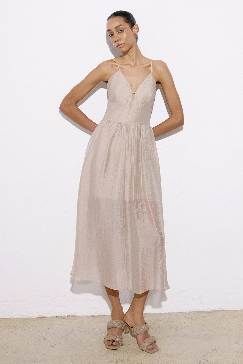 Corset Detailed Midi  Dress