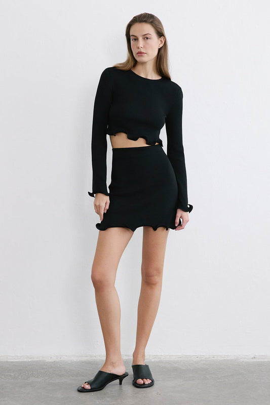 Crew Neck Knit  Blouse