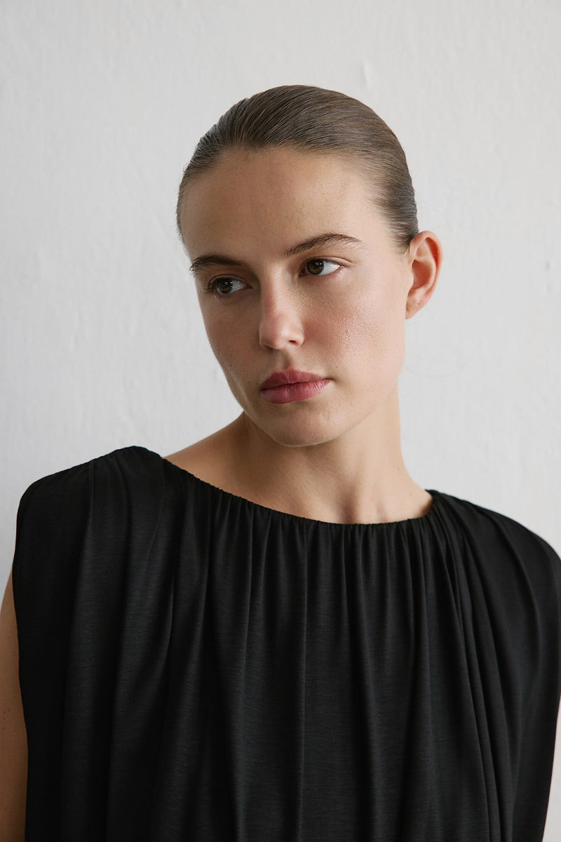 Crew Neck Knitted Tobacco Blouse