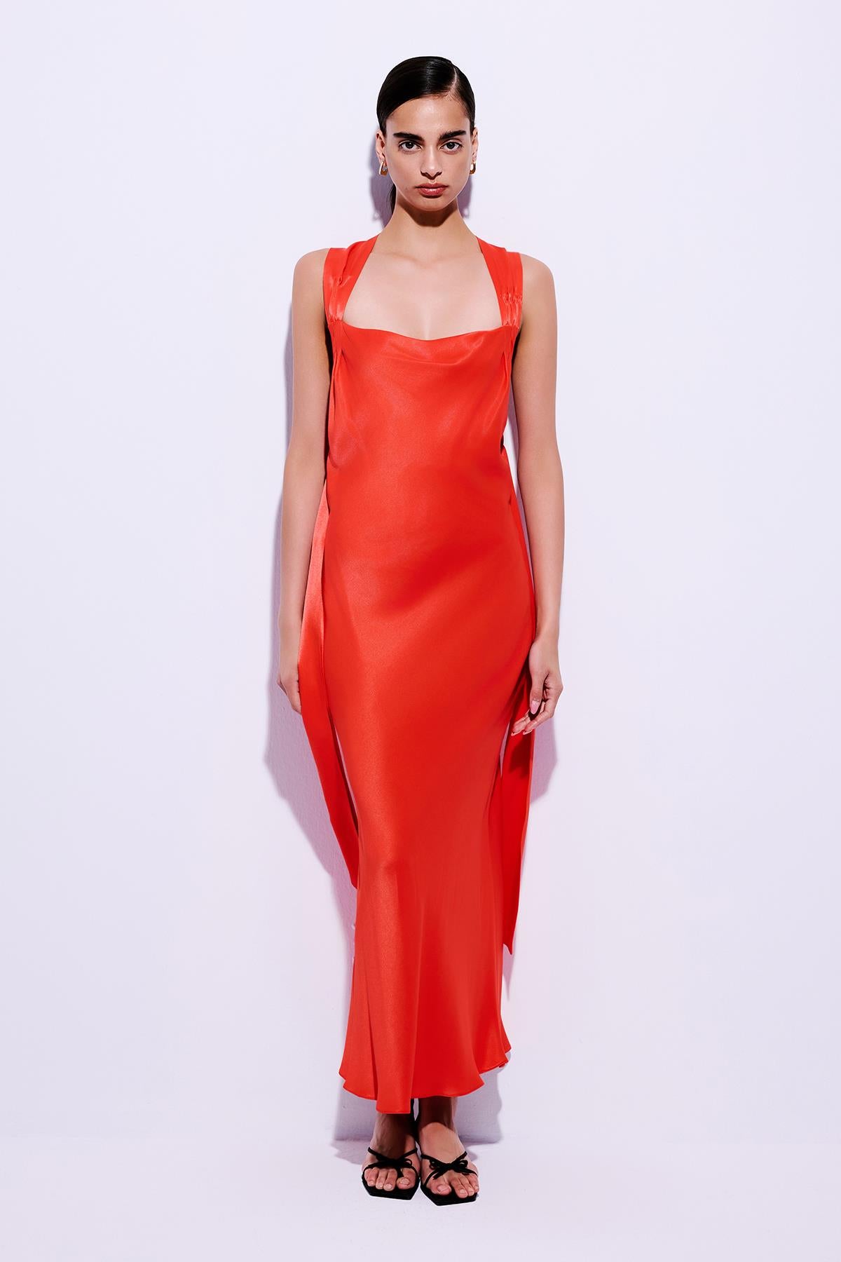 Cross Back Detailed  Midi Dress