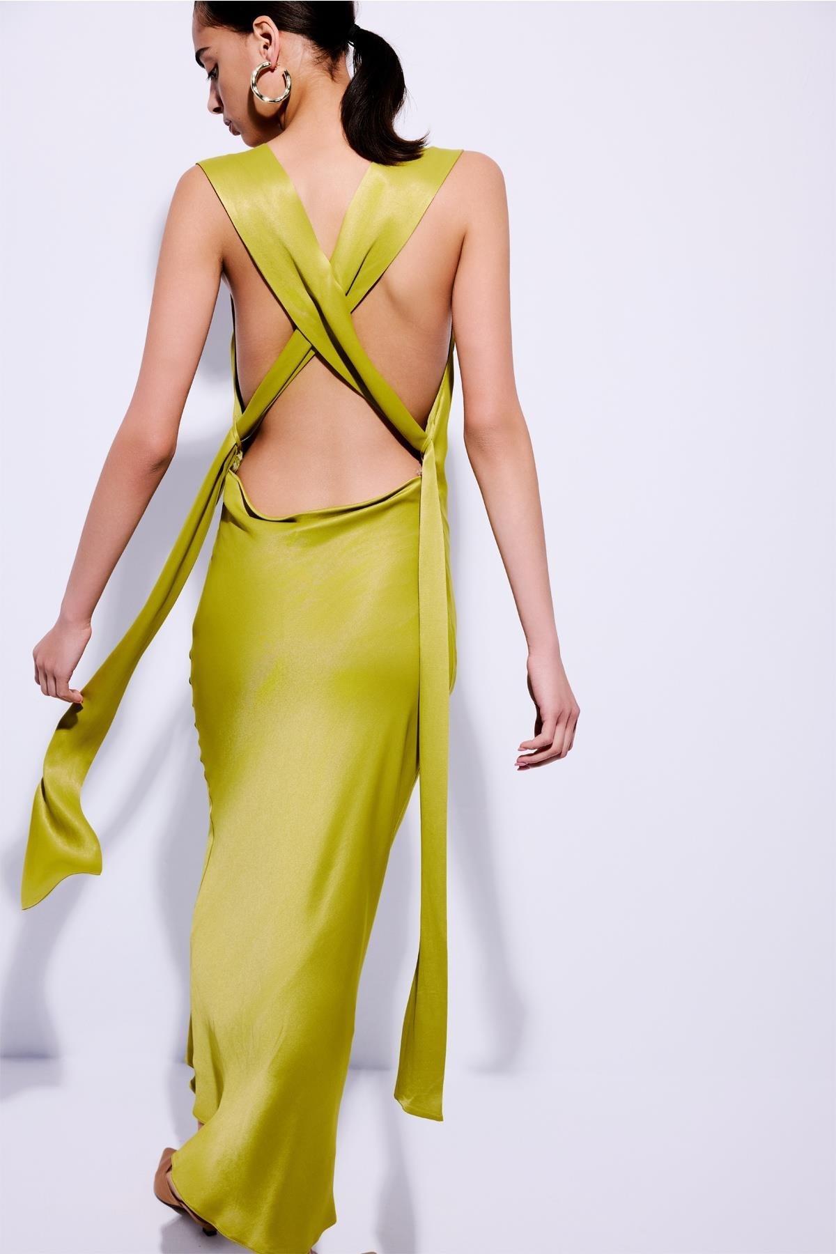 Cross Back Detailed  Midi Dress