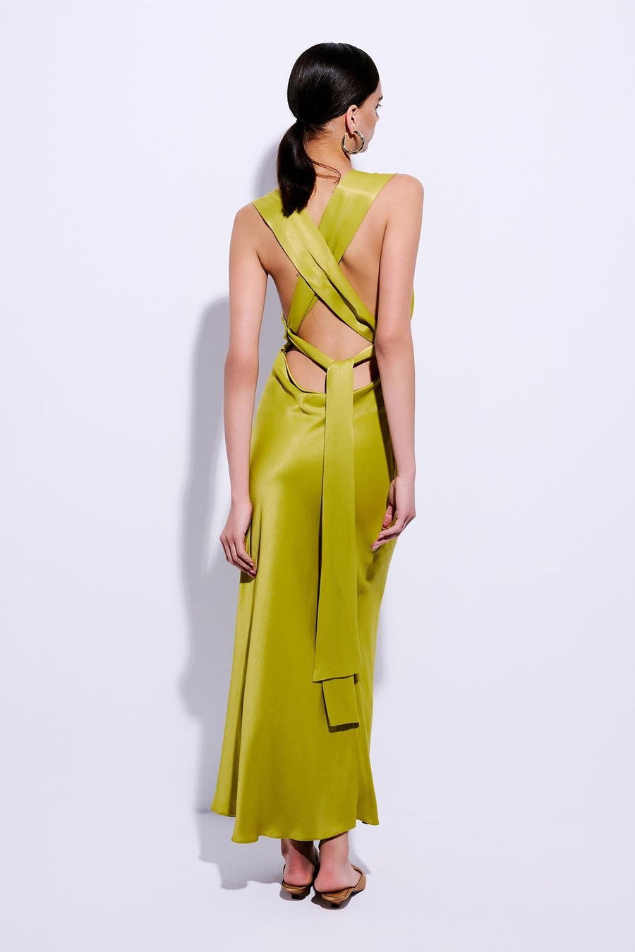 Cross Back Detailed  Midi Dress