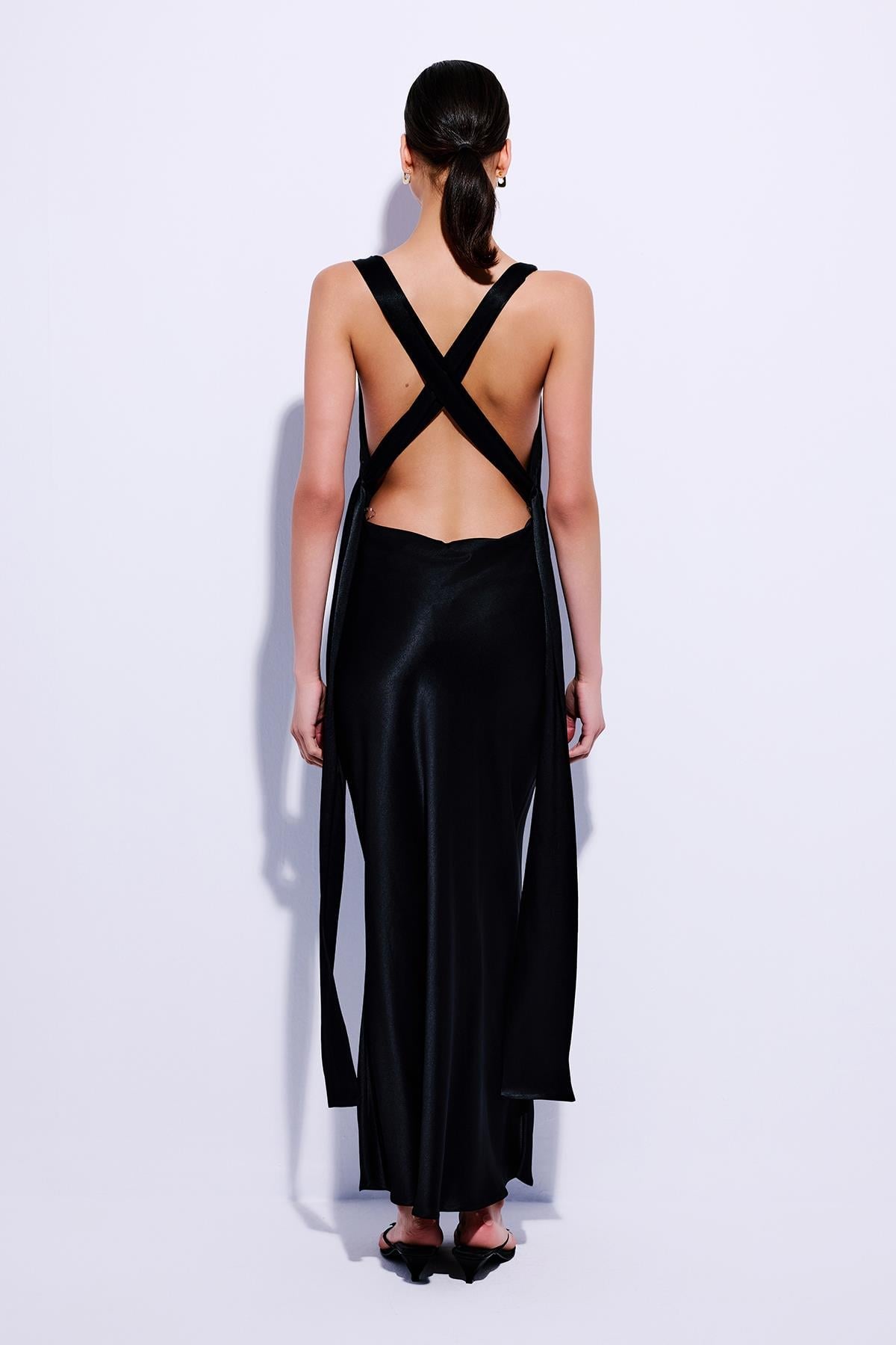 Cross Back Detailed  Midi Dress