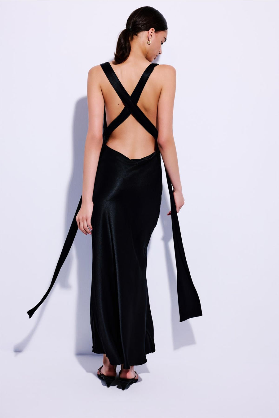 Cross Back Detailed  Midi Dress