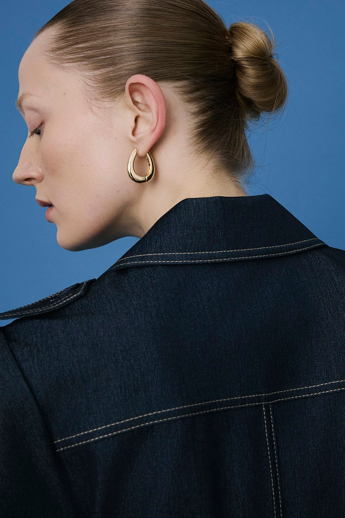 Denim Contrast Belted  Jumpsuit
