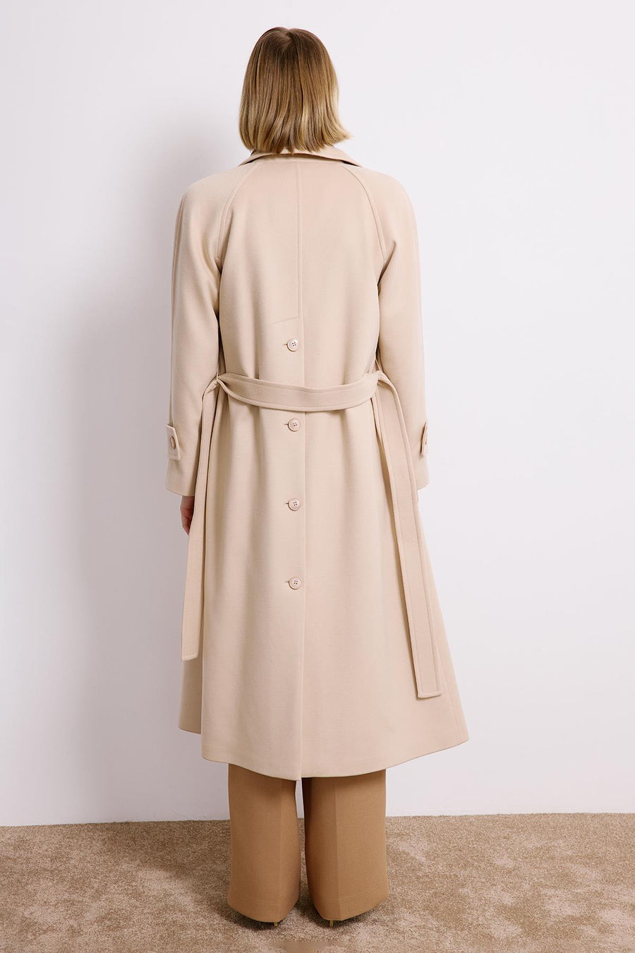 Double-Breasted Long Sleeve Coat