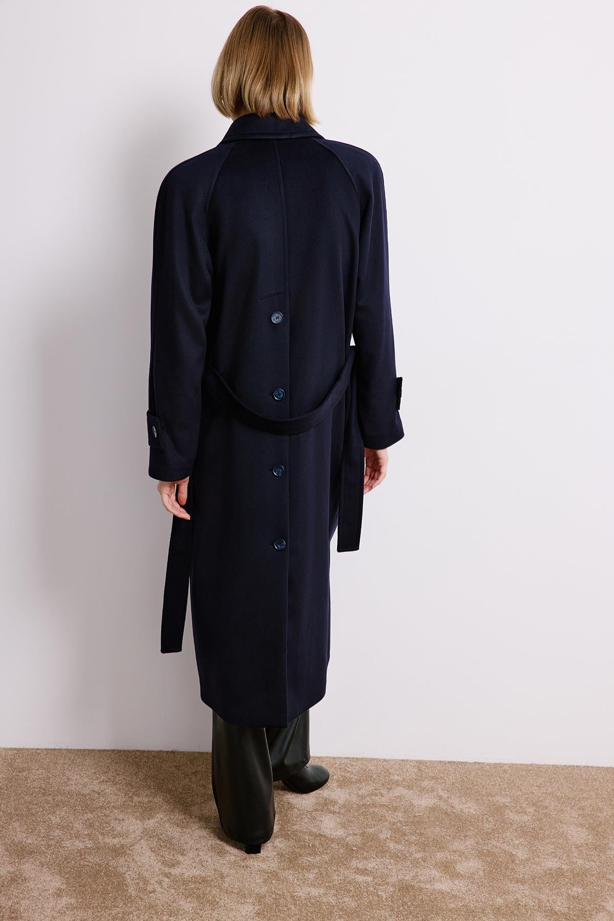 Double-Breasted Long Sleeve Coat