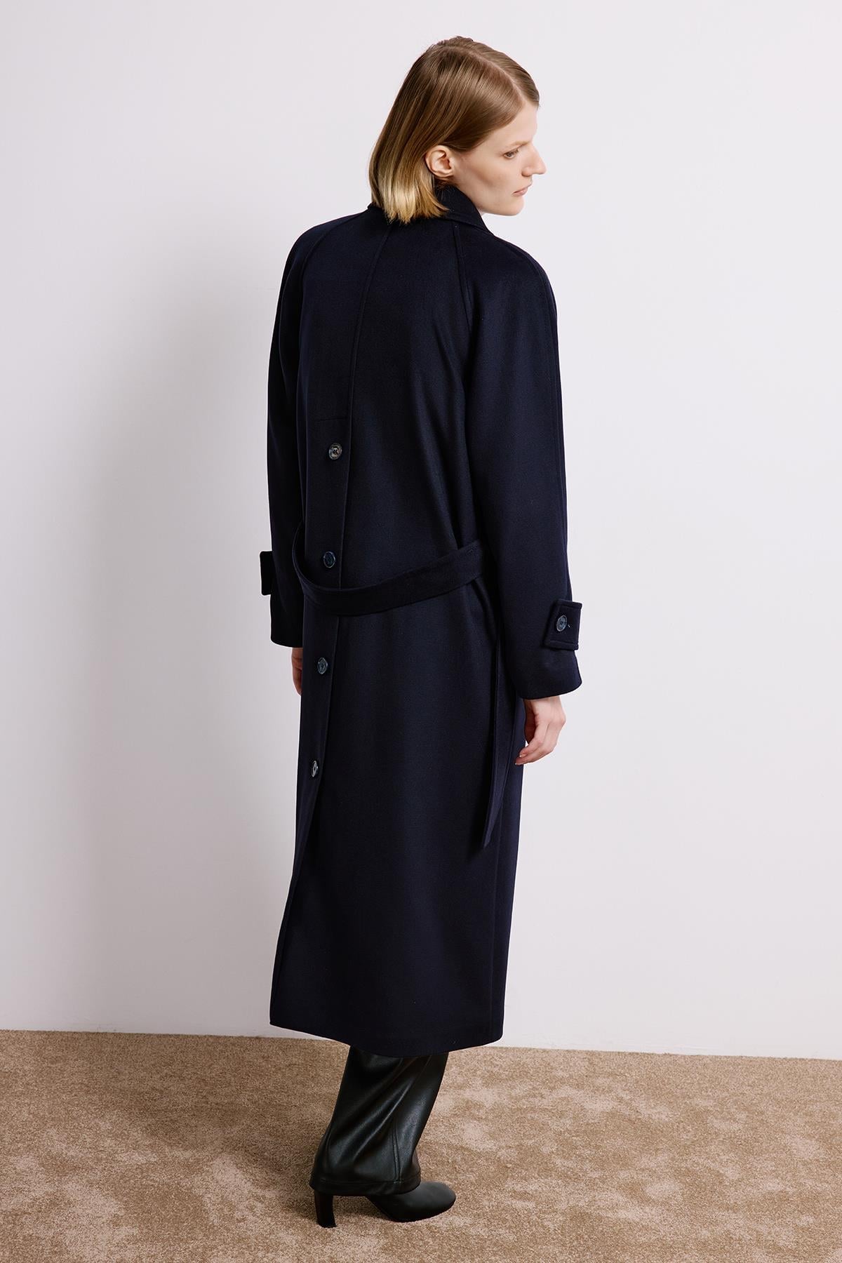 Double-Breasted Long Sleeve Coat