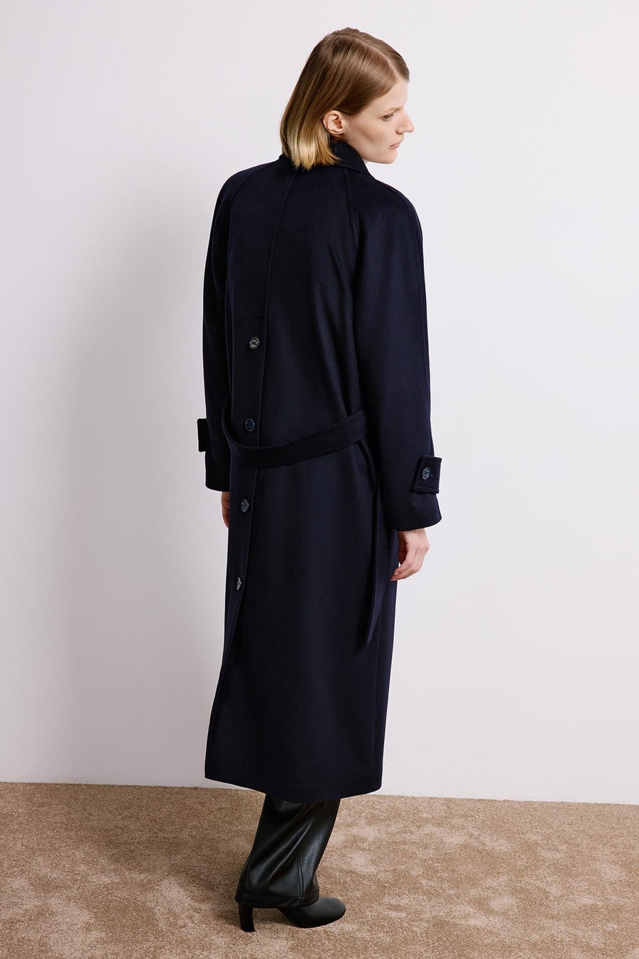 Double-Breasted Long Sleeve Coat