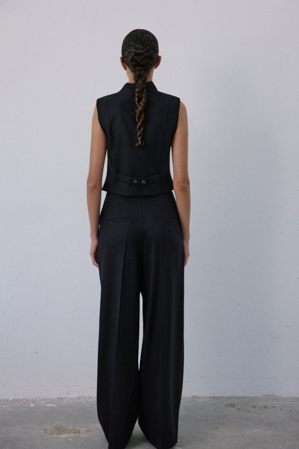 Double Breasted Look Lined  Vest