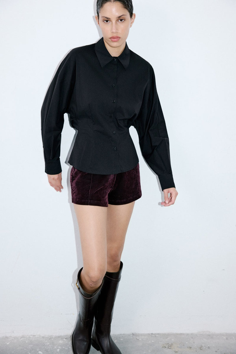 Dropped Shoulder Batwing Sleeve  Shirt