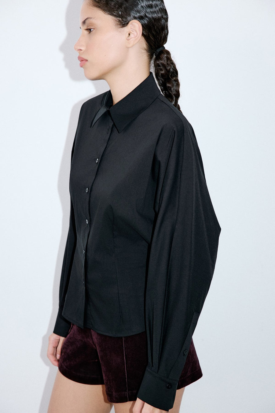 Dropped Shoulder Batwing Sleeve  Shirt