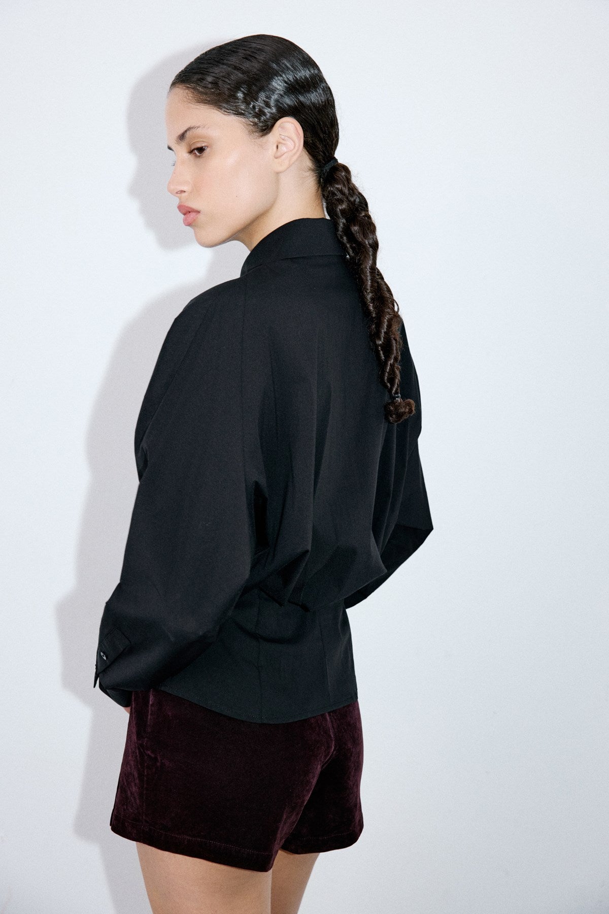 Dropped Shoulder Batwing Sleeve  Shirt