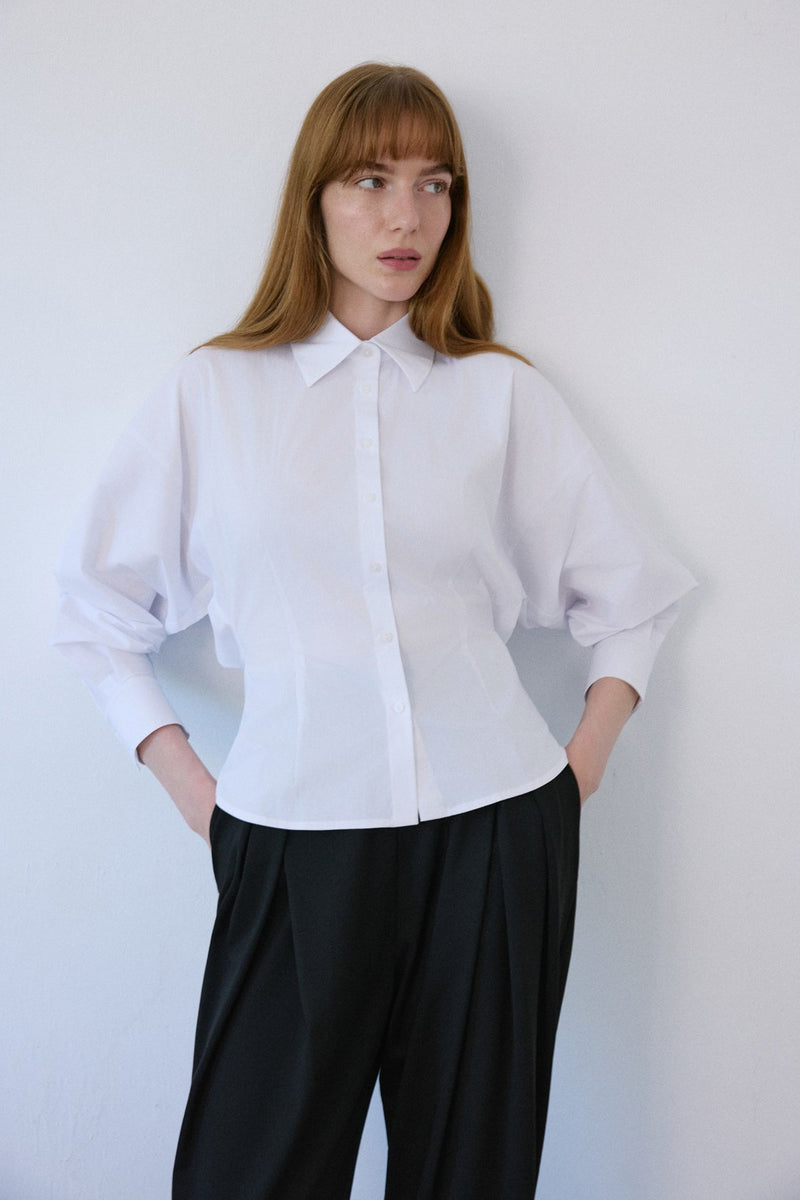 Dropped Shoulder Batwing Sleeve  Shirt
