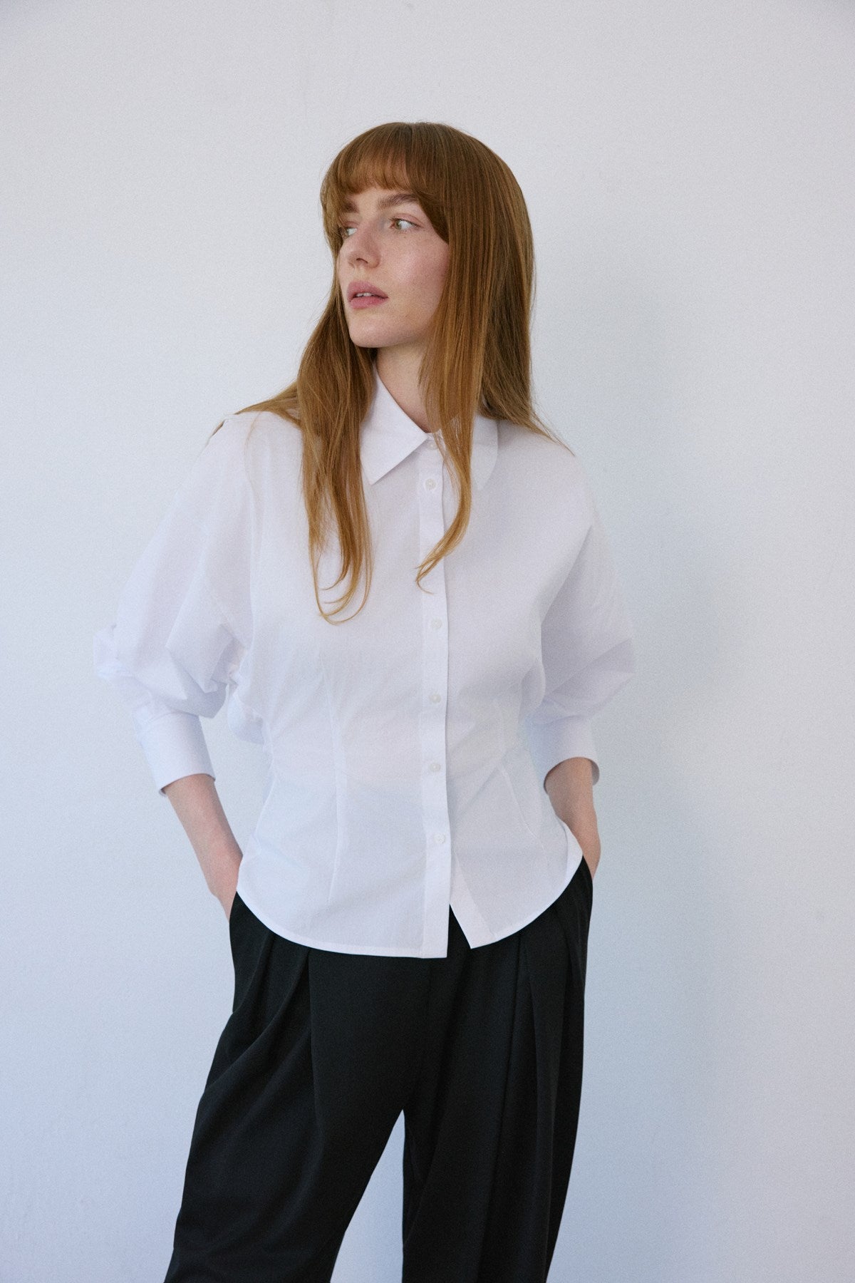 Dropped Shoulder Batwing Sleeve  Shirt
